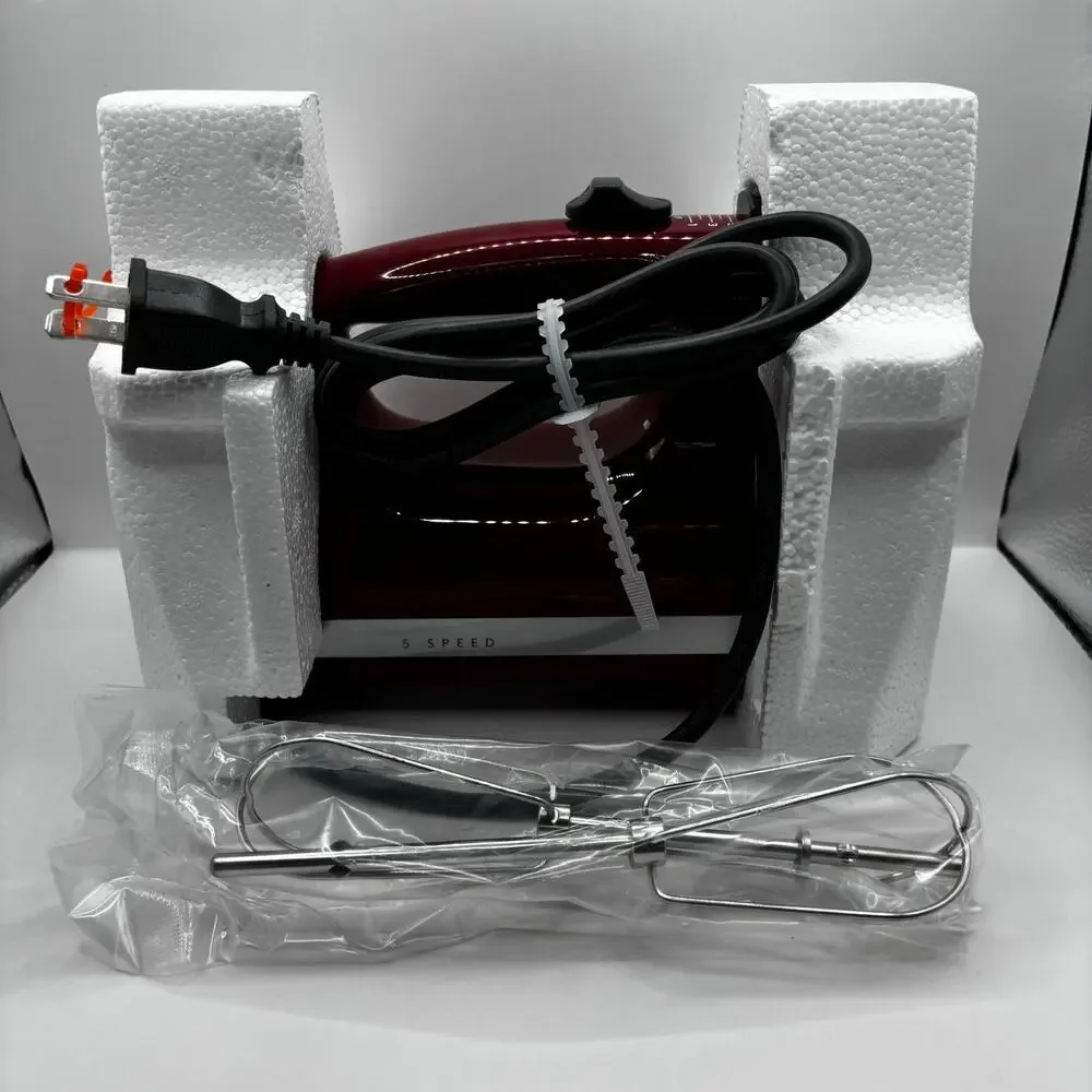 KitchenAid Ultra Power 5-Speed Hand Mixer Empire Red KHM512ER New In Open Box